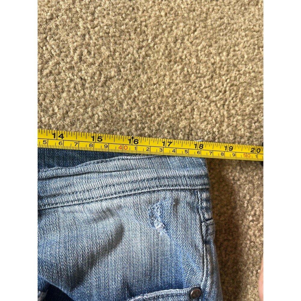 Pilcro & The letterpress high-rise jeans Sz 32 Floral Painted Denim - Picture 7 of 10